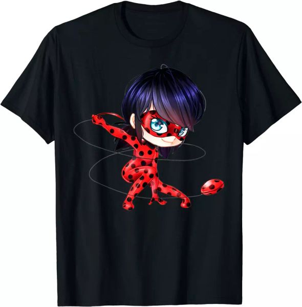 

ladybug miraculous t-shirt, White;black