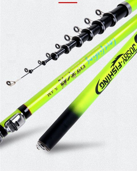 

lightweitgh cobos carbon fiber telescopic fishing rod spinning rods for sea saltwater & freshwater fishingrod kit 3.6m 4.5m 5.4m 6.3m