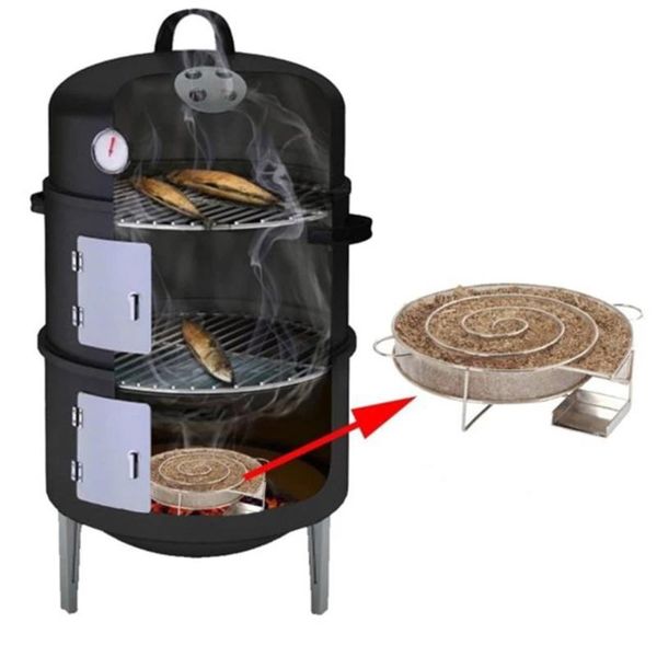 

tools & accessories 304 stainless steel barbecue cold smoke generator round basket practical kitchen