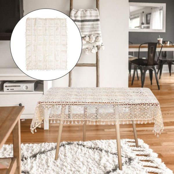 

table cloth 1pc knitted pastoral style tablecloth chic hollow-out cover piano