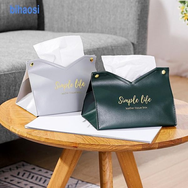 

leather gilded tissue box car living room drawing paper storage household bedroom girls desknordic wholesale boxes & napkins