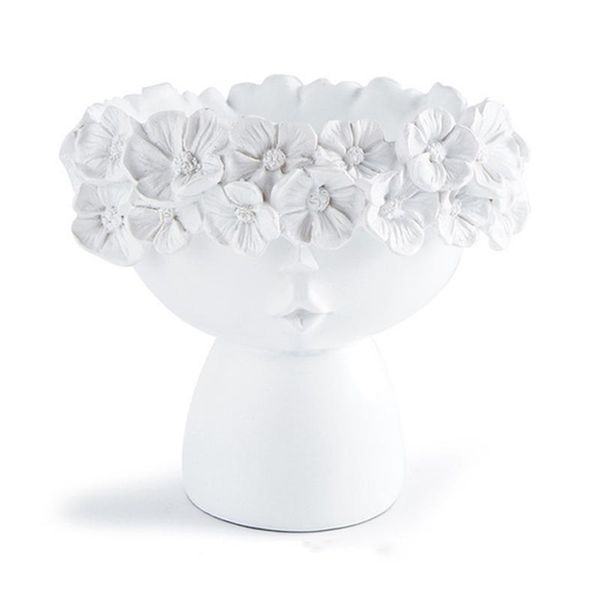 

resin sculpture flower fairy vase pot modern home deskstorage crafts decor abstract wreath holder decorative objects & figurines