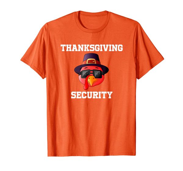 

thanksgiving security funny turkey pilgrim for men women t-shirt, White;black