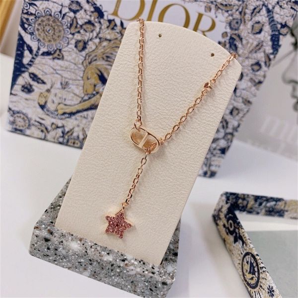 

new women's fashion star necklace brilliant diamonds necklace for girlfriend exclusive design jewel, Silver