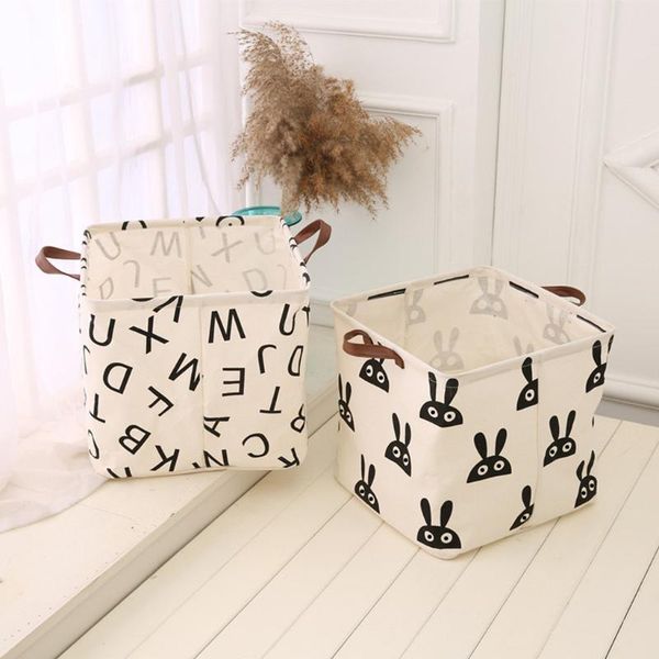 

storage drawers se deskbasket cute printing waterproof organizer cotton linen sundries box cabinet underwear bag