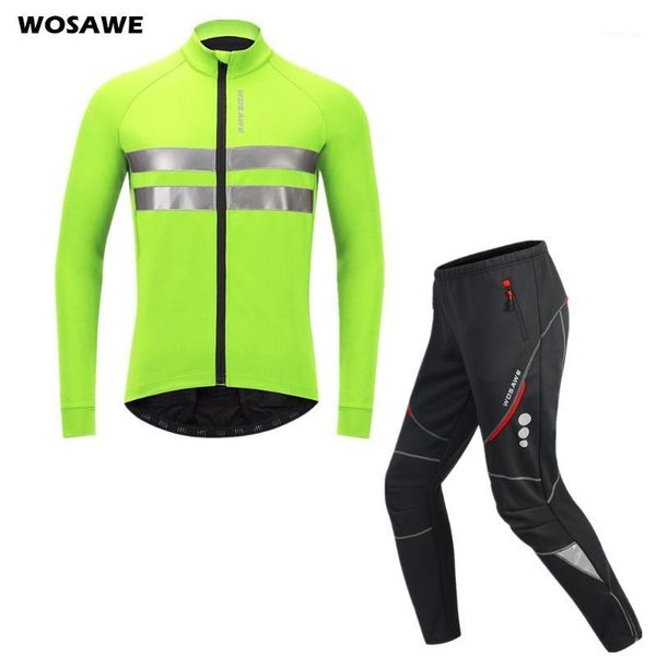 

men winter thermal fleece cycling jacket set windproof waterproof warm bike mtb pant bicycle suit clothing1, Black;blue