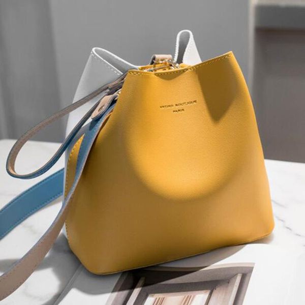 

cross body 2021 fashion women bag summer bucket pu leather shoulder bags brand designer ladies crossbody messenger totes sac