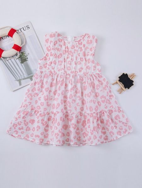 

toddler girls allover print babydoll dress she, Red;yellow