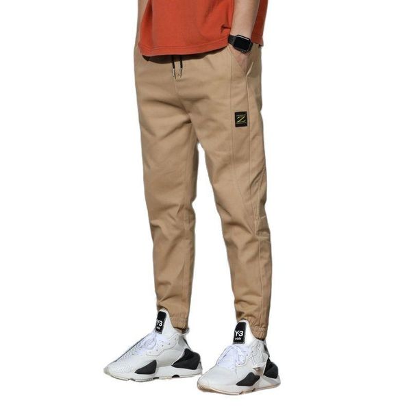 

men's pants mens work pant casual cargo jogger trousers autumn tactical baggy sports men cropped polyester, Black