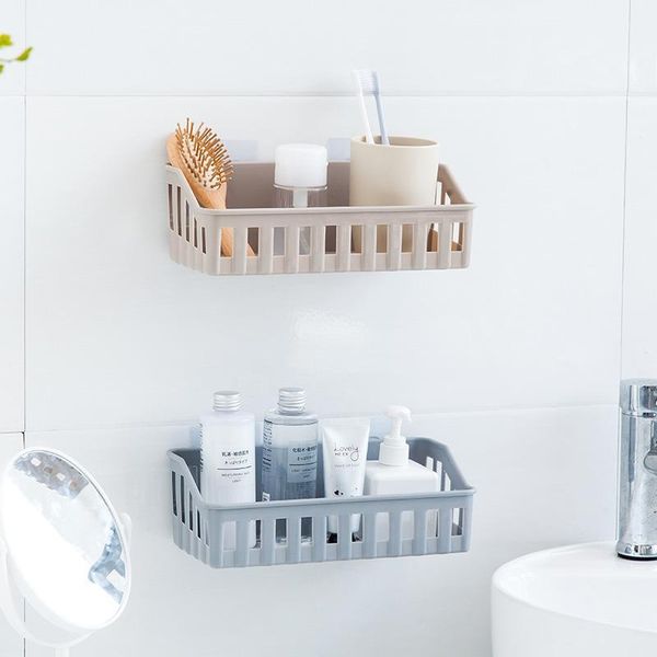 

bathroom storage & organization meyjig-plastic organizer punching shelf strongly adsorbed on the wall placing cosmetics1