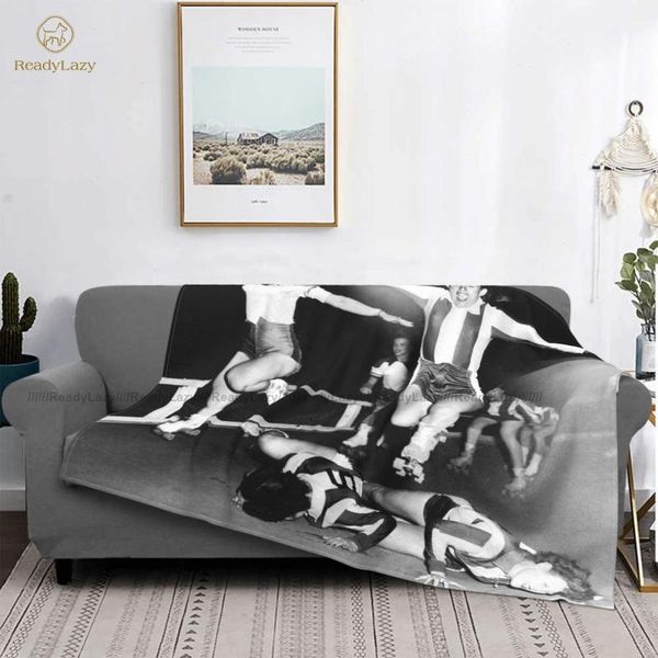

blankets roller derby blanket super soft bedspread comfy fleece bed