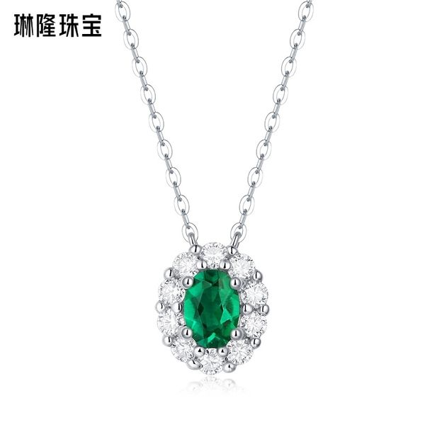 

necklace women's s925 silver with mother green biyi pendant, Black