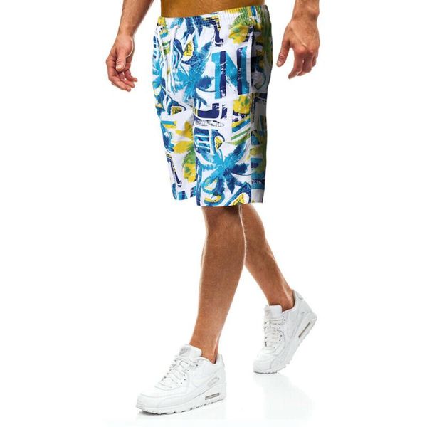 

men casual beach shorts floral print swimwear trunks underwear boxer briefs pants oversize men's, White;black