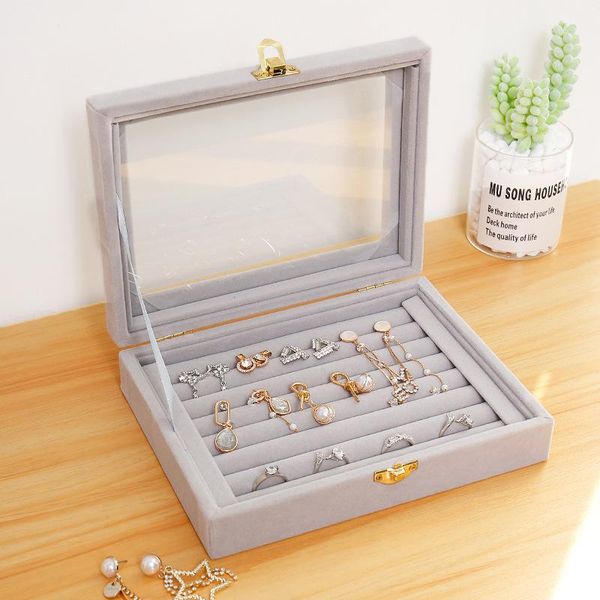 

gift wrap portable jewelry box necklace earrings storage