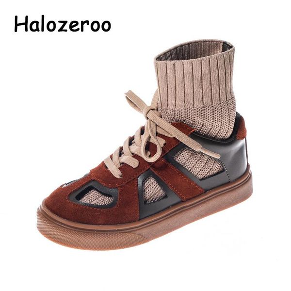 

sneakers spring kids sport baby boys high casual children slip on girls brand sock shoes black trainers, Black;red