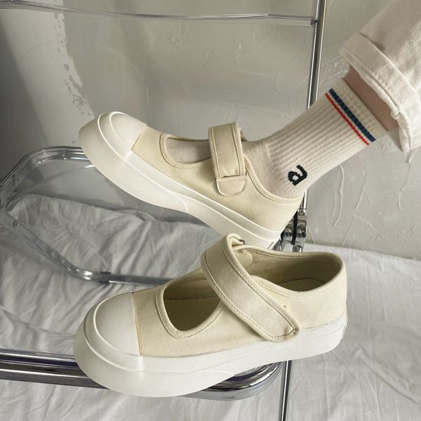 

dress shoes woman canvas fashion women casual white high platform hook & loop sneakers wof1, Black
