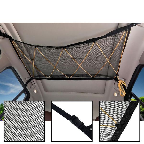 

car organizer universal ceiling mesh roof interior storage bag cargo net sundries