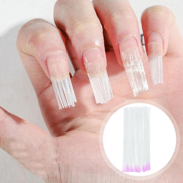 

nail gel 30pcs shop diy extension fiber kit professional tool, Red;pink