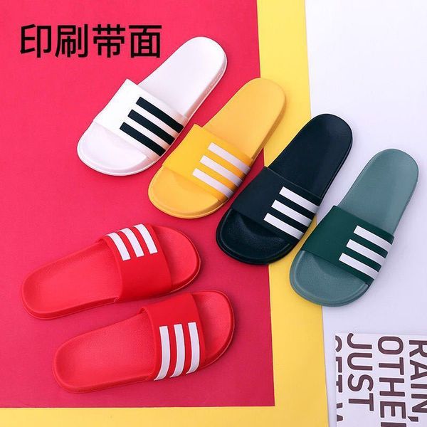 

luxury slippers lovers' one word simple home toe women indoor and outdoor leisure beach slippers men, Black