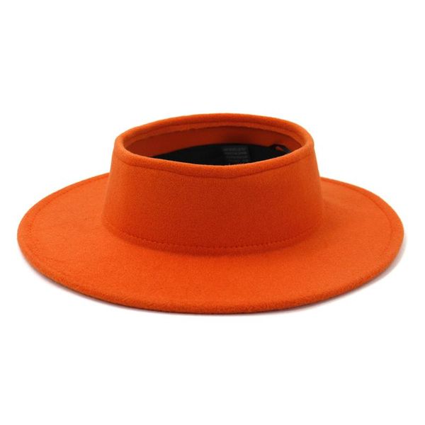 

wide brim hats fedora hat empty autumn and winter men women big korean fashion woolen jazz, Blue;gray