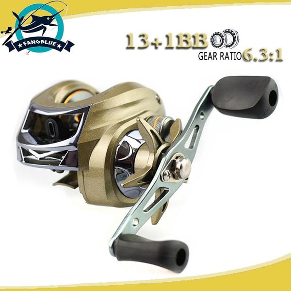 

fishing reel baitcasting 8kg drag 6.3:1 13+1bb wheel cnc precise spool saltwater/freshwater accessories reels