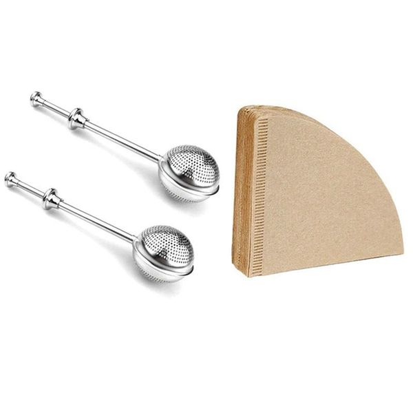 

coffee filters 80x v60 filter cup special 102 paper & 2x shaker duster sifter dusting wand