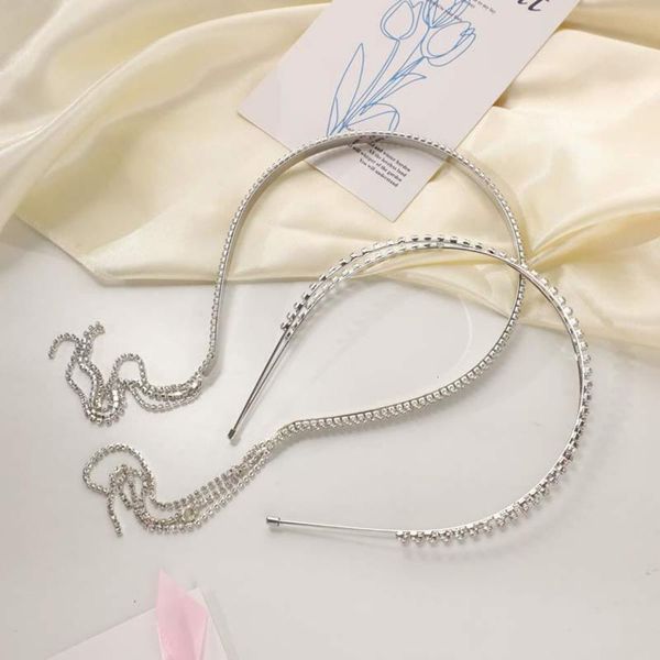 

tassel hairband deli reba high grade sensual fairy crystal net red hairpin headband, Black;brown