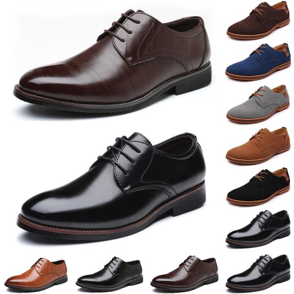 

2021 luxury men casual shoes black brown loafers outdoor flat slip on fashion mens trainers sneakers size 40-47 color54