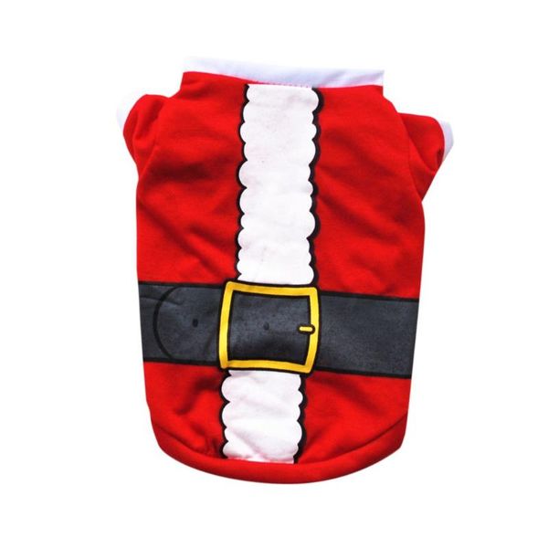 

dog apparel christmas pet clothes cute shirt short sleeve soft cotton claus costumes clothing dogs pajamas jumpsuit pjs hoopet