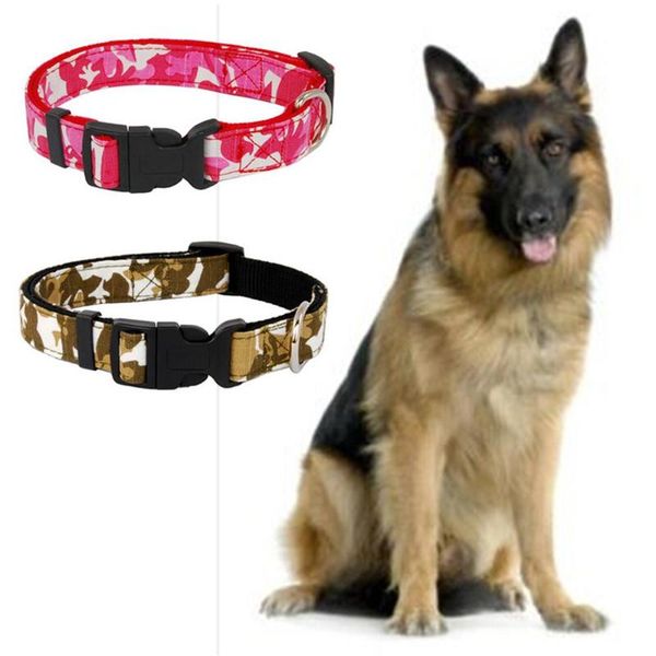 

nylon dog camouflage collar pet for small medium large dogs pitbull pug collars & leashes