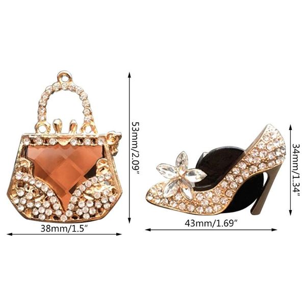 

car air freshener crystal shoes magic bag accessories cute vent clips u2ja
