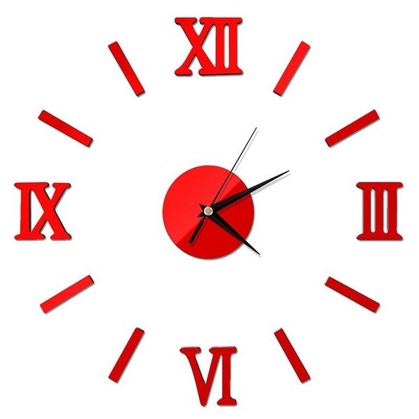 

large diy wall clock acrylic mirror stickers roman number clocks for living room home office decor tryc889