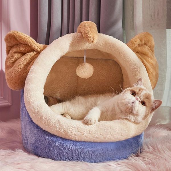 

pet dog cat bed kennel animal shape removable washable all seasons general warm house villa supplies beds & furniture
