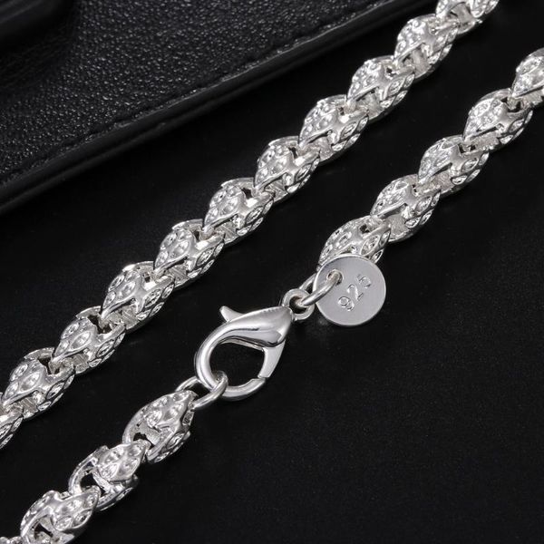 Kommen Sie 925 Sterling Silber 20-24 Zoll 5MM Wasserhahn Kette Halskette für Frau Mann Mode Hochzeit Geburtstag Schmuck schöne Geschenkketten