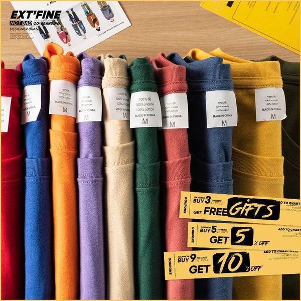 

men's t-shirts extfine 100% combed cotton short sleeve t-shirt men 2021 summer casual tshirt women basic harajuku soft t shirt tee, White;black