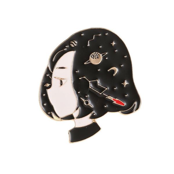 

pins, brooches creative jewelry alloy glaze animation for women anime cartoon badge pin backpack lapel hat jackets portrait brooch, Gray