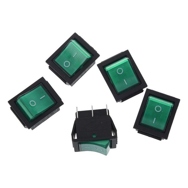 

smart home control ac 16a/250v 20a/125v green light illuminated dpdt on/on boat rocker switch 5 pcs