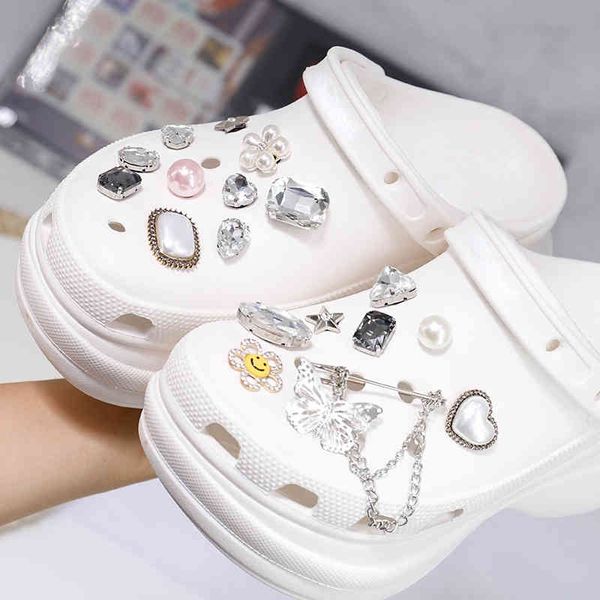 

style crystal accessories jibz butterfly pin croc charms diy smiley face shoes flower, Bronze;silver