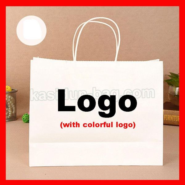 

shopping bags (1000pcs/lot) custom gift paper bag with colorful printed