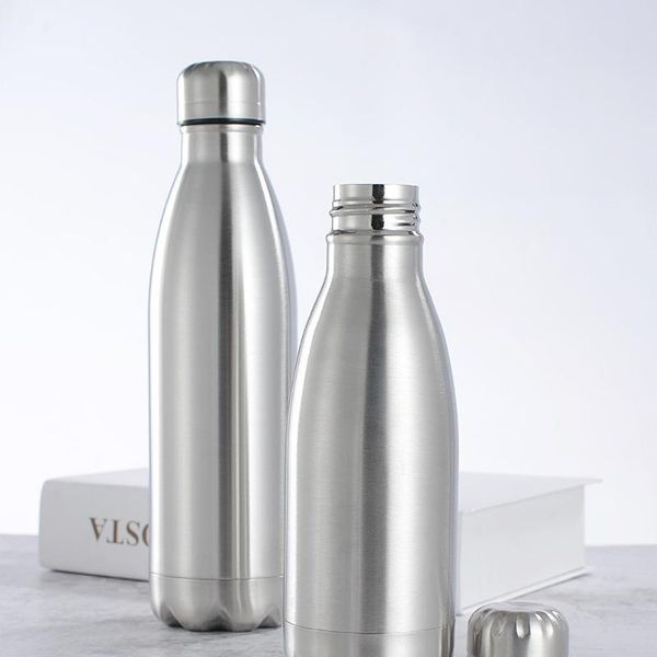 

water bottles 350/500/750ml stainless steel bottle portable bpa drinking gym sports cycling drinkware kids school gift