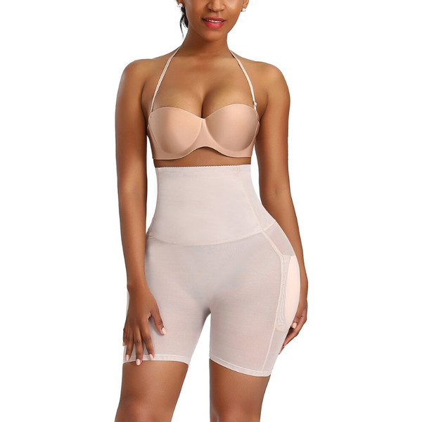 

women's shapers seamless high waisted body shaper shorts shapewear for women tummy control thigh slimming underwear, Black;white
