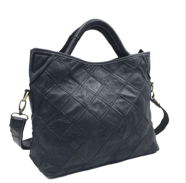 

women's genuine leather handbag large bag for women's shoulder bags patchwork designer leather bag women totes bags