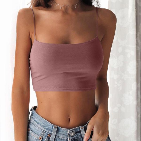 

yoga outfit tank black halter crop women summer camis backless camisole fashion casual tube female sleeveless cropped vest