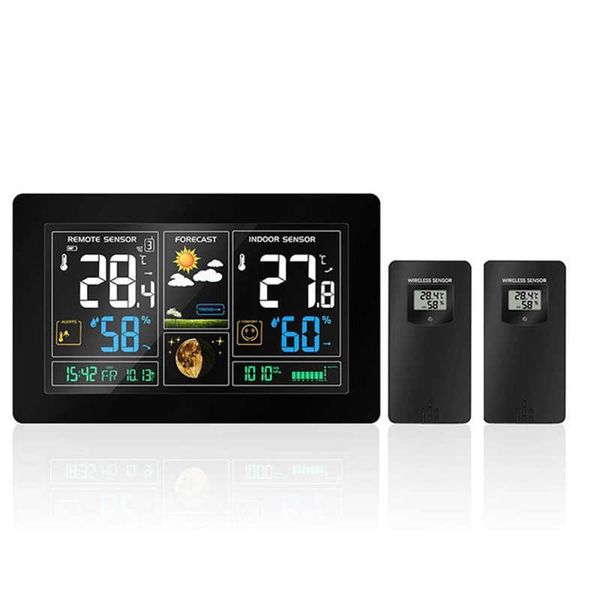 Artbull Kablosuz Hava İstasyonu Dijital Ekran Hava Tahmini Saati Sıcaklık Nem Çalar Saat Renkli LCD 210719