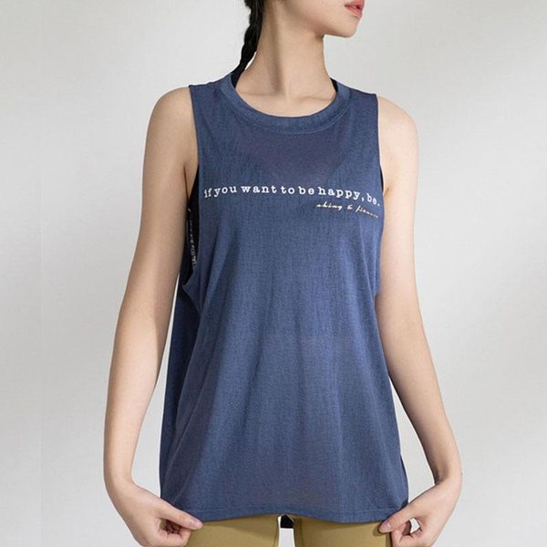 

yoga outfit breathable soft vest female sleeveless loose running quick-drying fitness back bandage sports