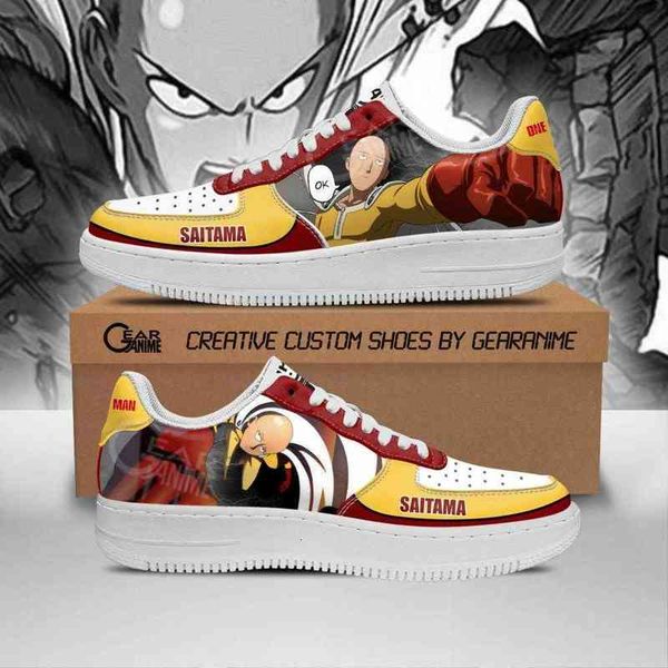 

diy anime shoes saitama sneakers one punch man custom casual running sport walking lightweight tennis