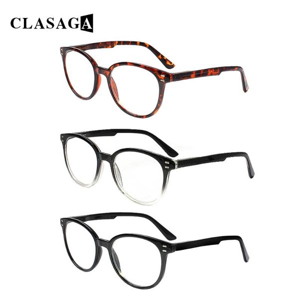 

sunglasses 3 pack reading glasses spring hinges classic oval frame hd reader men and women diopter +0.5+1.0+3.0+5.0+6.0, White;black