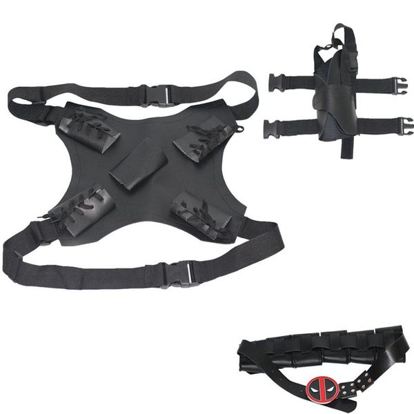

party masks super heros movie game play waist belt sword gun holder men costume tactical back strap holster props cosplay accessory