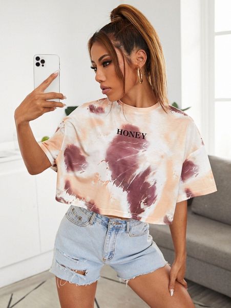 

honey graphic tie dye k6dm#, White