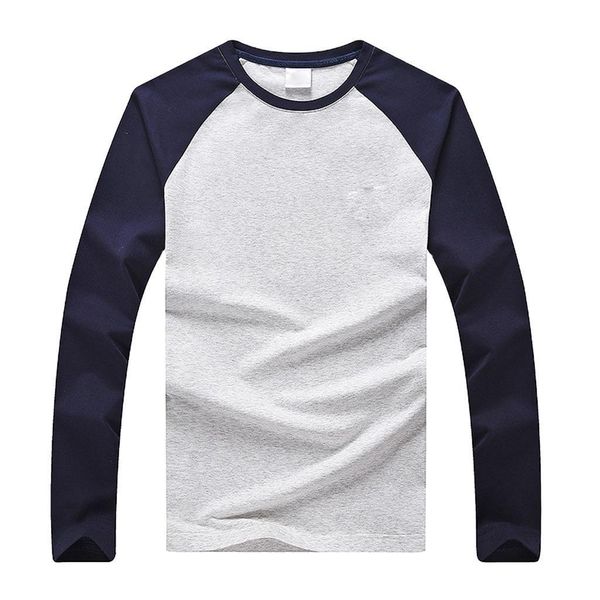 

round neck custom shirt men's bottomed cotton long sleeve t-shirt, White;black